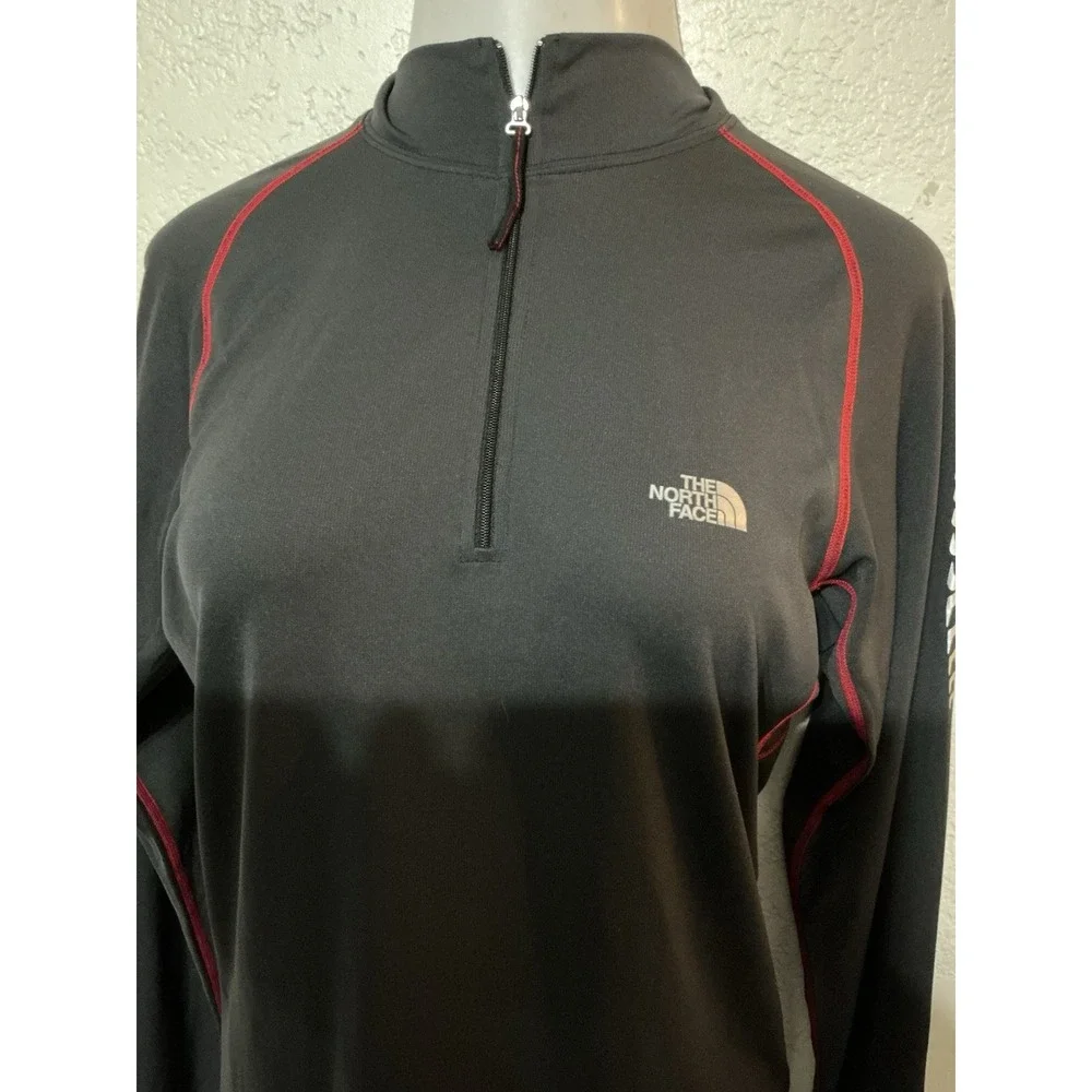 North Face Flight Series Mens M 1/4 Zip Up Black Long Sleeve Shirt